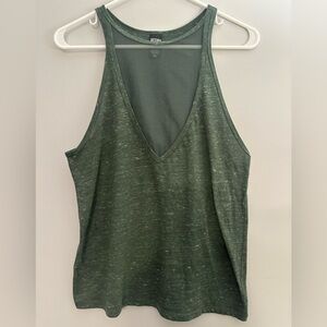 Dark Green V-Neck Tank Top